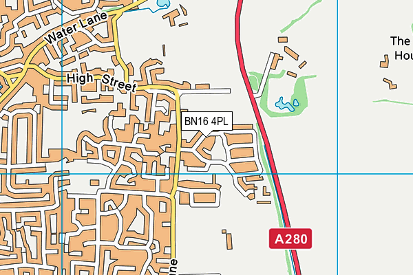 BN16 4PL map - OS VectorMap District (Ordnance Survey)