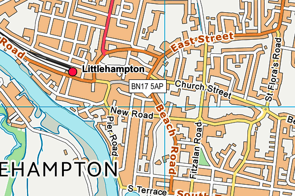 Wee Old Skool Gym (Closed) map (BN17 5AP) - OS VectorMap District (Ordnance Survey)