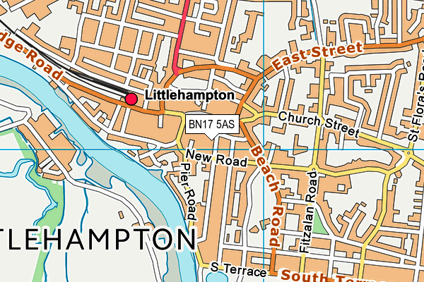 Map of 23 CLIFTON ROAD (LITTLEHAMPTON) LTD at district scale