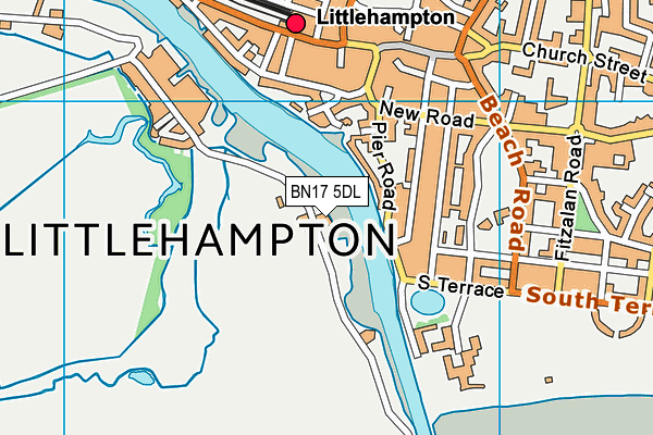 Littlehampton Golf Club map (BN17 5DL) - OS VectorMap District (Ordnance Survey)