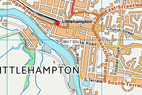 BN17 5DU map - OS VectorMap District (Ordnance Survey)