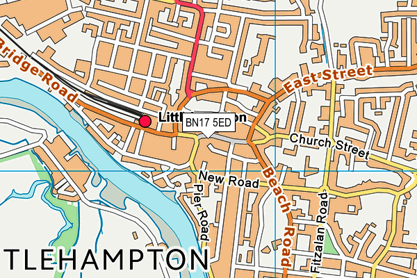 BN17 5ED map - OS VectorMap District (Ordnance Survey)