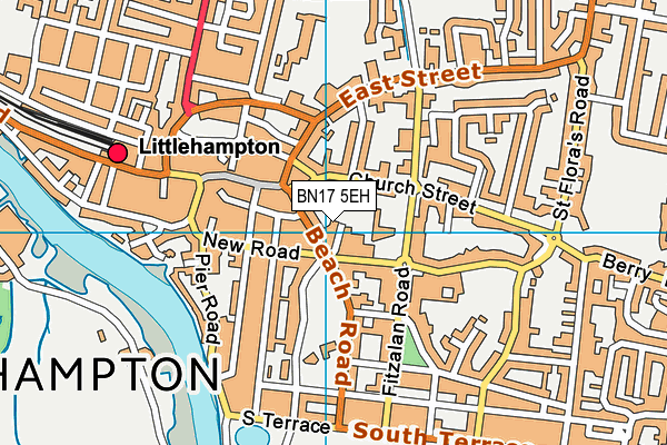 BN17 5EH map - OS VectorMap District (Ordnance Survey)