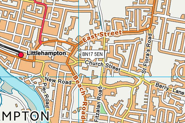 BN17 5EN map - OS VectorMap District (Ordnance Survey)