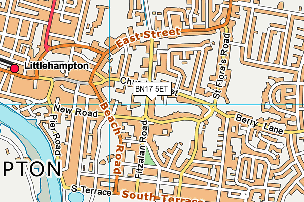 BN17 5ET map - OS VectorMap District (Ordnance Survey)