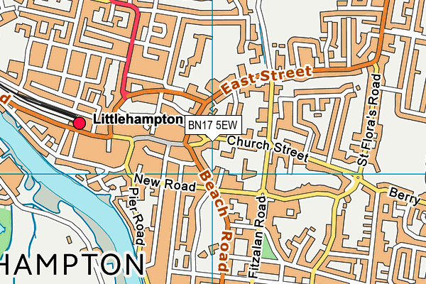 BN17 5EW map - OS VectorMap District (Ordnance Survey)