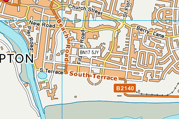 BN17 5JY map - OS VectorMap District (Ordnance Survey)