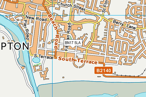 BN17 5LA map - OS VectorMap District (Ordnance Survey)