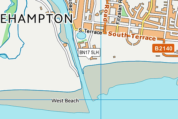 BN17 5LH map - OS VectorMap District (Ordnance Survey)