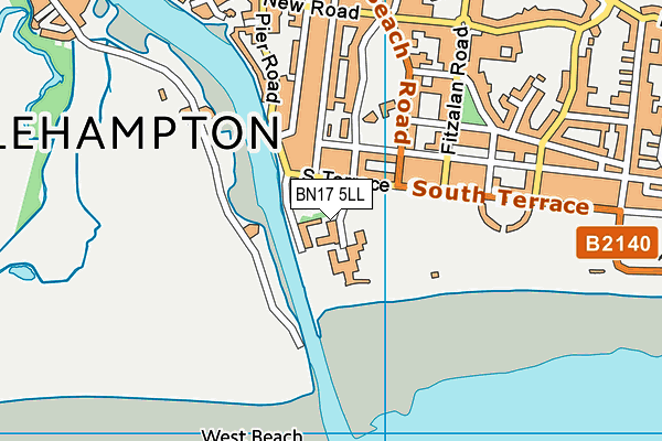 BN17 5LL map - OS VectorMap District (Ordnance Survey)