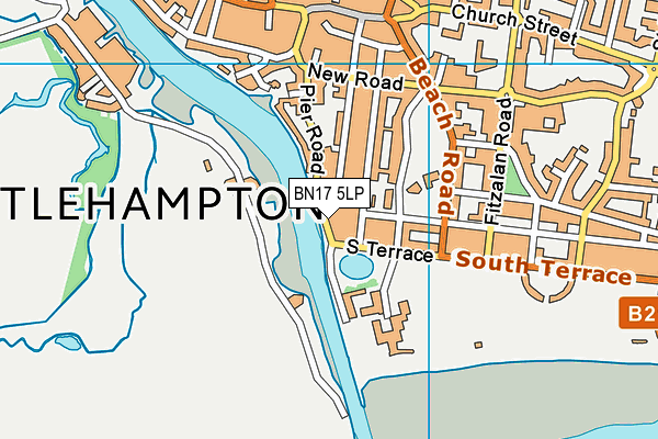 BN17 5LP map - OS VectorMap District (Ordnance Survey)