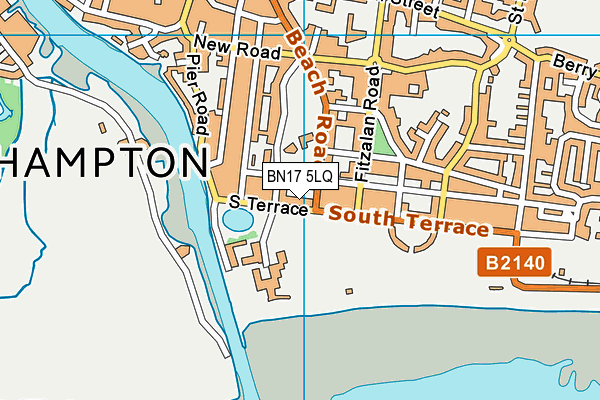 BN17 5LQ map - OS VectorMap District (Ordnance Survey)
