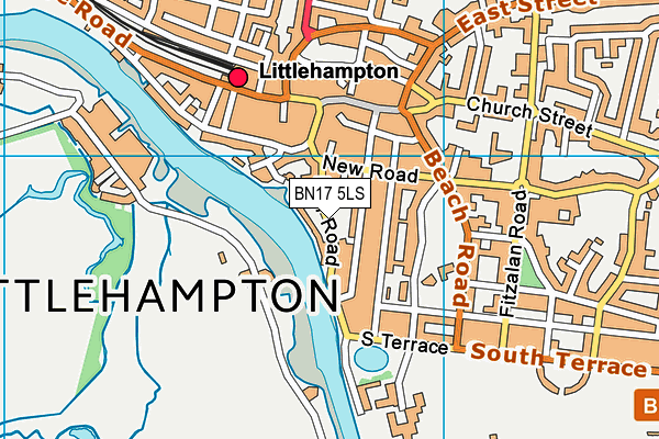 BN17 5LS map - OS VectorMap District (Ordnance Survey)