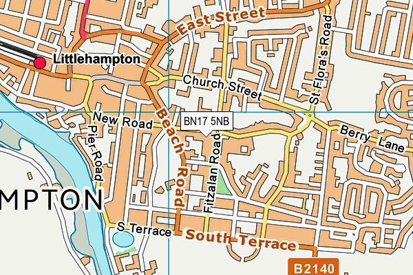 BN17 5NB map - OS VectorMap District (Ordnance Survey)
