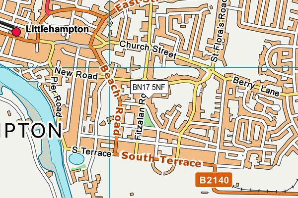 BN17 5NF map - OS VectorMap District (Ordnance Survey)