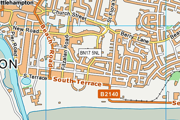 BN17 5NL map - OS VectorMap District (Ordnance Survey)