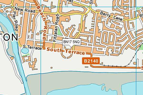 BN17 5NQ map - OS VectorMap District (Ordnance Survey)