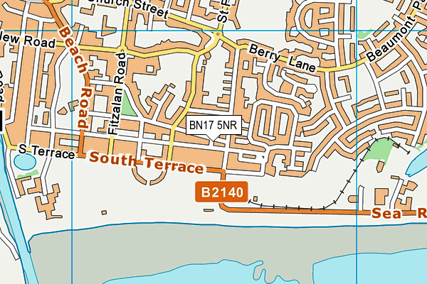 BN17 5NR map - OS VectorMap District (Ordnance Survey)