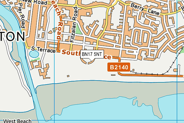 BN17 5NT map - OS VectorMap District (Ordnance Survey)