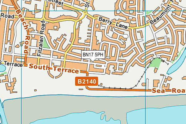 BN17 5PH map - OS VectorMap District (Ordnance Survey)