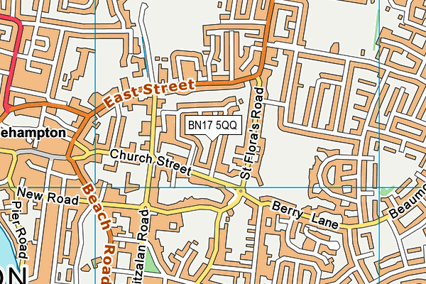 BN17 5QQ map - OS VectorMap District (Ordnance Survey)