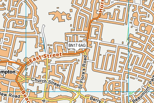 BN17 6AG map - OS VectorMap District (Ordnance Survey)