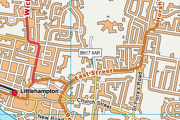 BN17 6AR map - OS VectorMap District (Ordnance Survey)