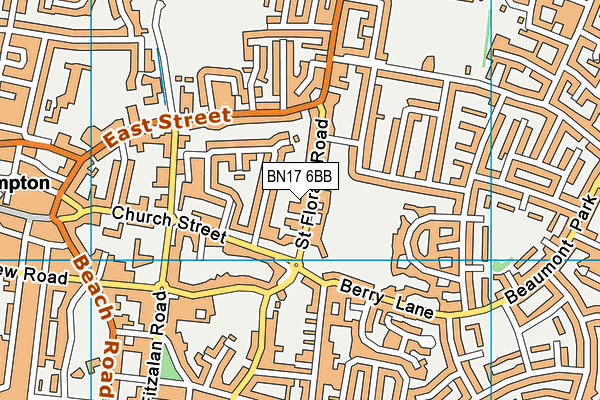 BN17 6BB map - OS VectorMap District (Ordnance Survey)