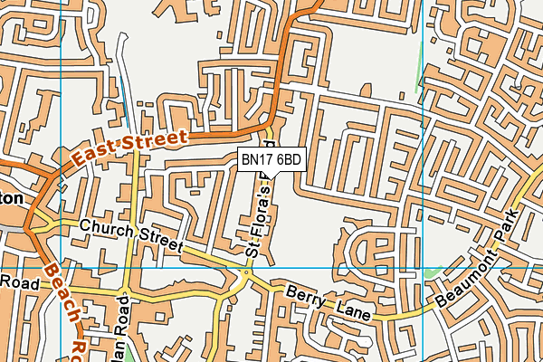 Littlehampton Town Fc map (BN17 6BD) - OS VectorMap District (Ordnance Survey)