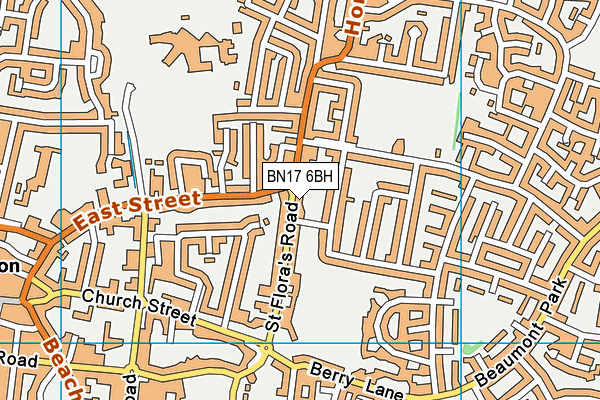 BN17 6BH map - OS VectorMap District (Ordnance Survey)