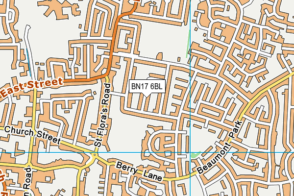 BN17 6BL map - OS VectorMap District (Ordnance Survey)