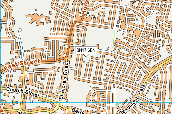 BN17 6BN map - OS VectorMap District (Ordnance Survey)