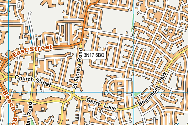 BN17 6BQ map - OS VectorMap District (Ordnance Survey)