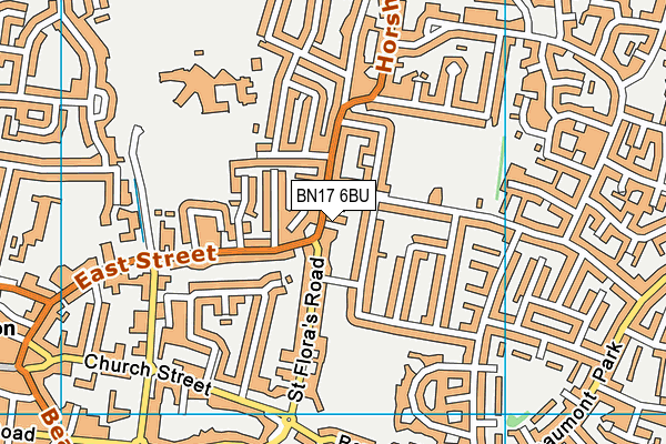 BN17 6BU map - OS VectorMap District (Ordnance Survey)