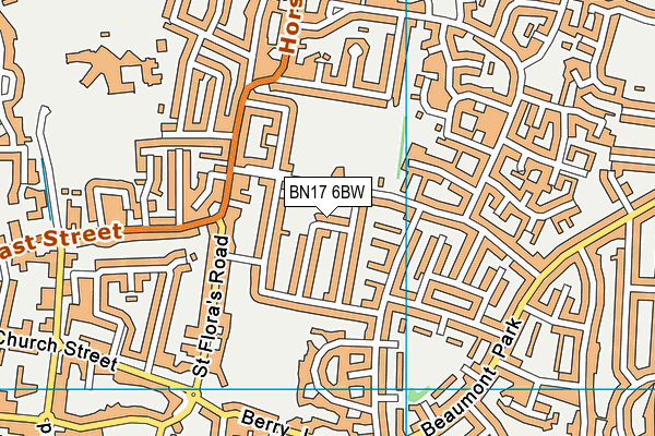 BN17 6BW map - OS VectorMap District (Ordnance Survey)