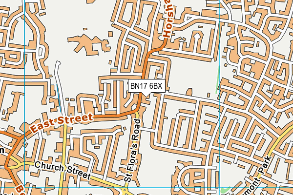 BN17 6BX map - OS VectorMap District (Ordnance Survey)