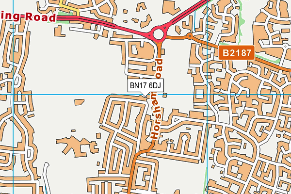 BN17 6DJ map - OS VectorMap District (Ordnance Survey)