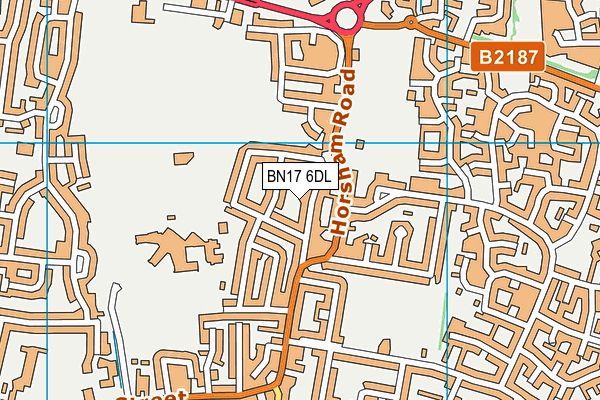 BN17 6DL map - OS VectorMap District (Ordnance Survey)