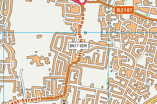 BN17 6DR map - OS VectorMap District (Ordnance Survey)