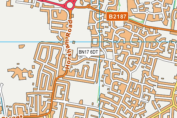 BN17 6DT map - OS VectorMap District (Ordnance Survey)