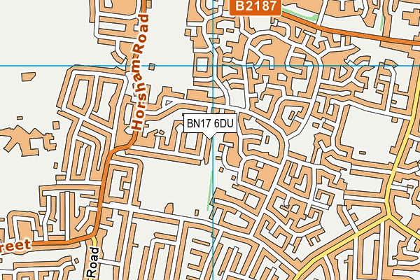 BN17 6DU map - OS VectorMap District (Ordnance Survey)