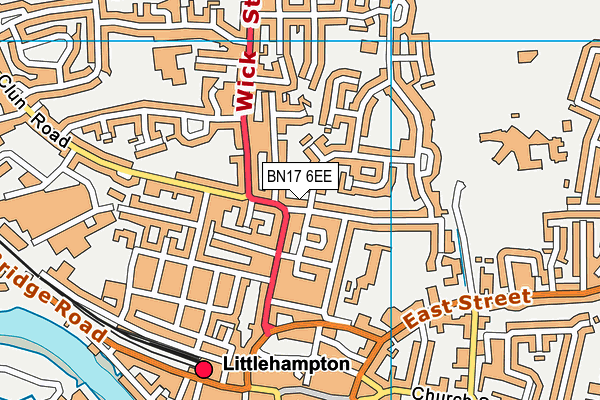 BN17 6EE map - OS VectorMap District (Ordnance Survey)