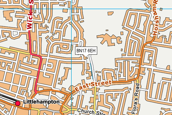 BN17 6EH map - OS VectorMap District (Ordnance Survey)