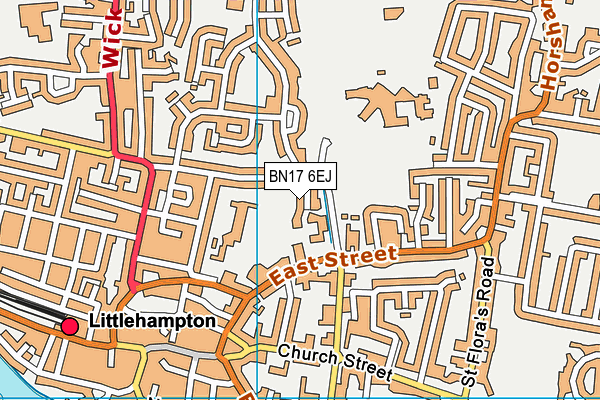 BN17 6EJ map - OS VectorMap District (Ordnance Survey)