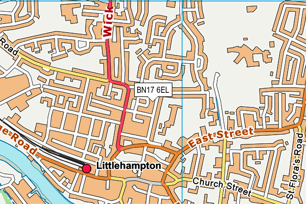 BN17 6EL map - OS VectorMap District (Ordnance Survey)