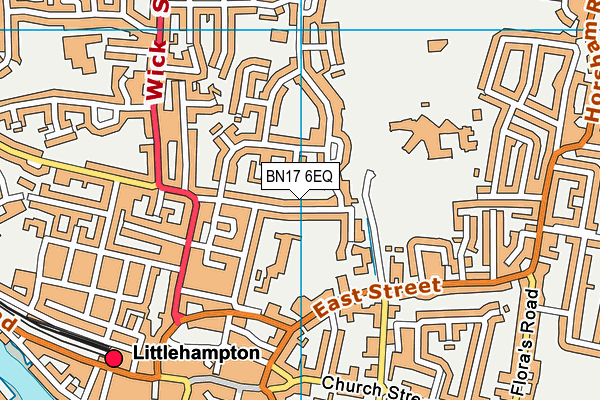 BN17 6EQ map - OS VectorMap District (Ordnance Survey)