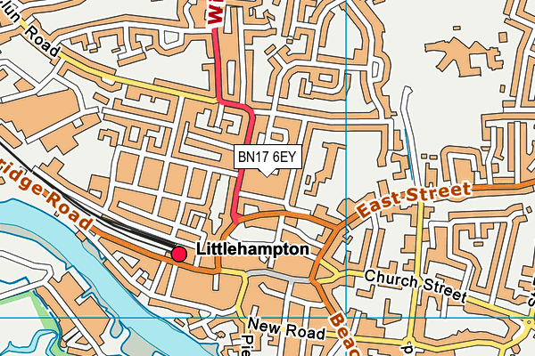 BN17 6EY map - OS VectorMap District (Ordnance Survey)