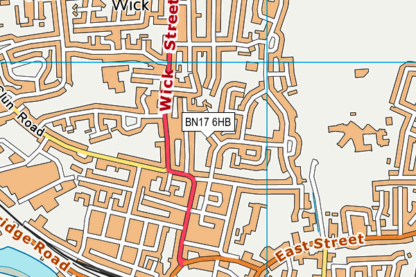 BN17 6HB map - OS VectorMap District (Ordnance Survey)