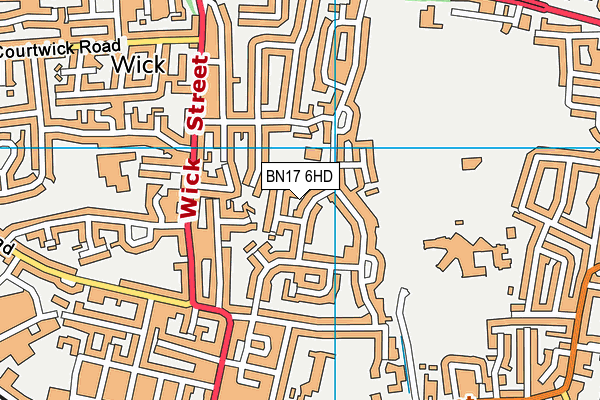 BN17 6HD map - OS VectorMap District (Ordnance Survey)