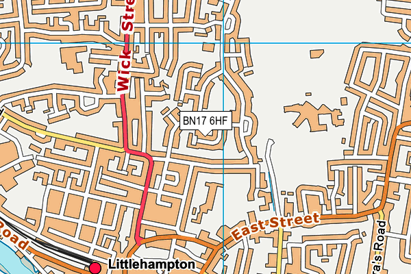 BN17 6HF map - OS VectorMap District (Ordnance Survey)